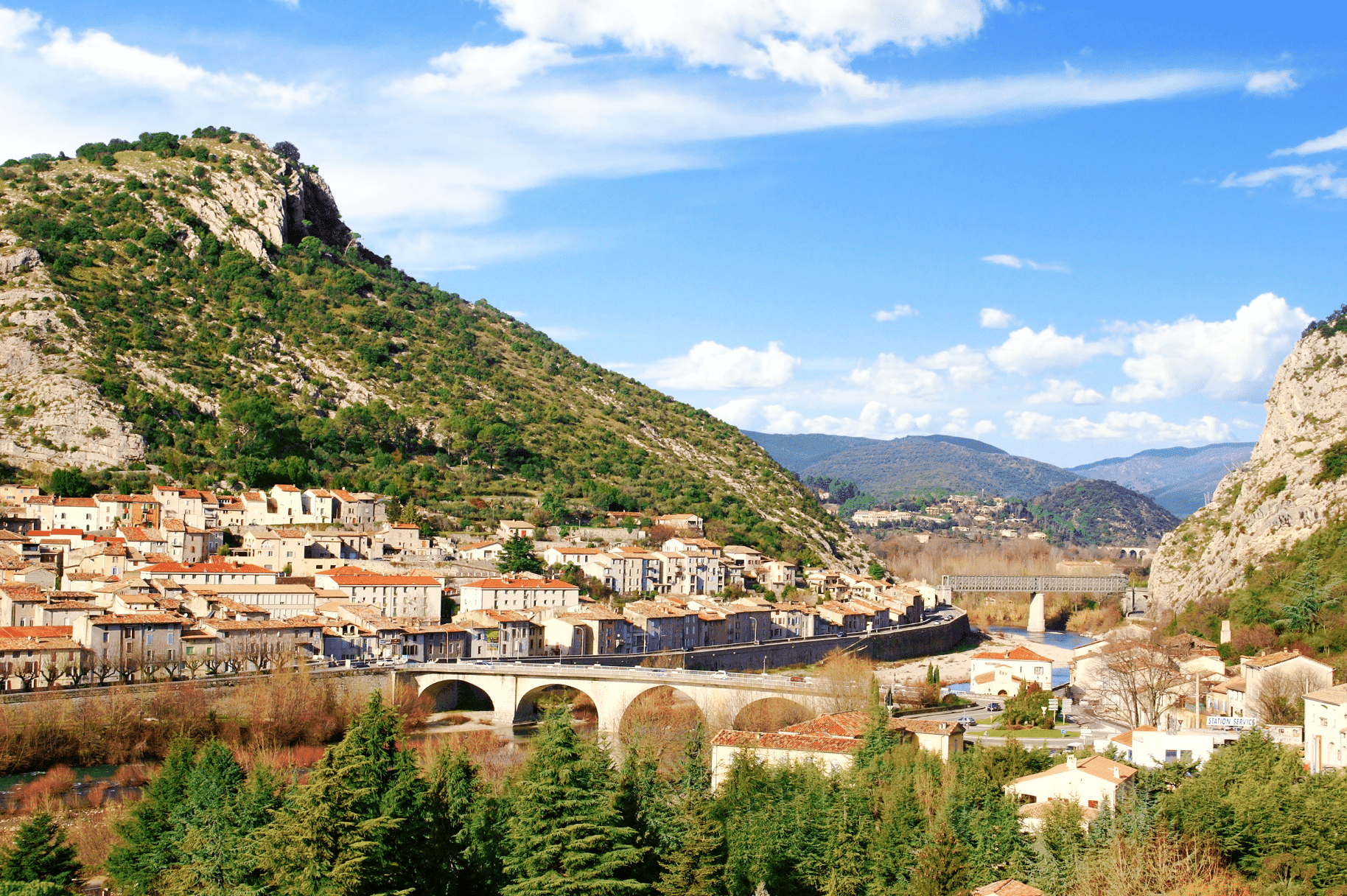 Village d'Anduze en Occitanie