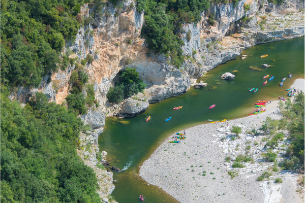 Gorges de l'Ardèche kayak descente en canoe