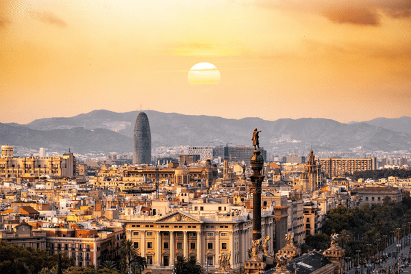 Photographie aérienne de la ville de Barcelone