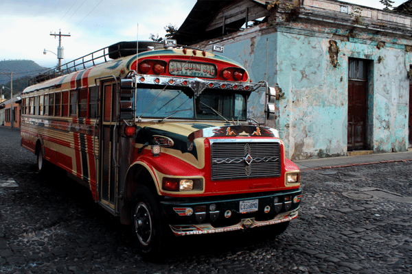 Chicken bus au Guatemala
