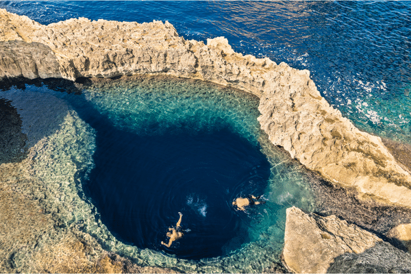 Malte - Deep Blue hole fenêtre d'azur de l'île de Gozo