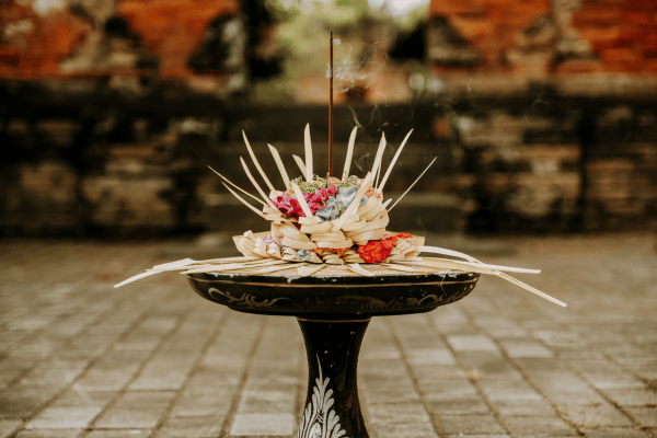 Canang Sari offert au temple offrandes