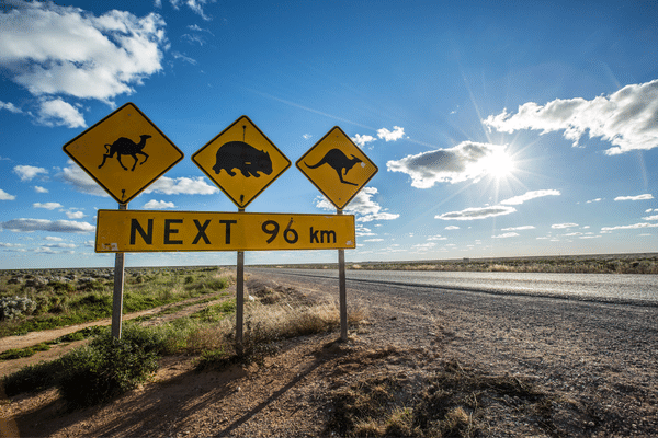 Signaux routiers en Australie