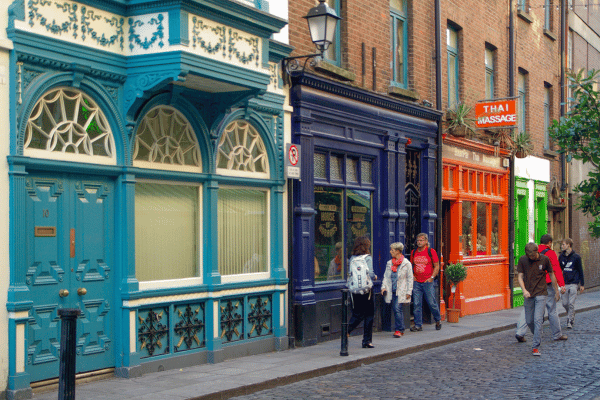 Voyage en Irlande - façades colorées Dublin