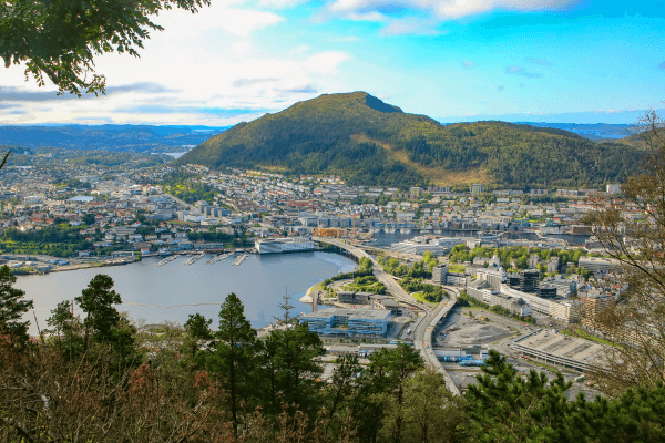Bergen-funiculaire-mont-Fløyen Bergen-funiculaire-mont-Fløyen